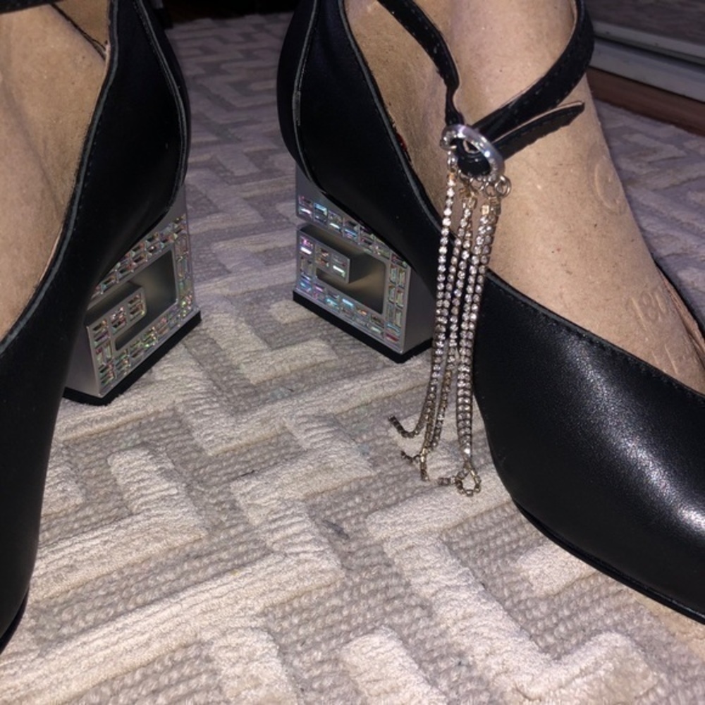 Gucci Amber G Block Rhinestone Heels - Picture 8 of 11